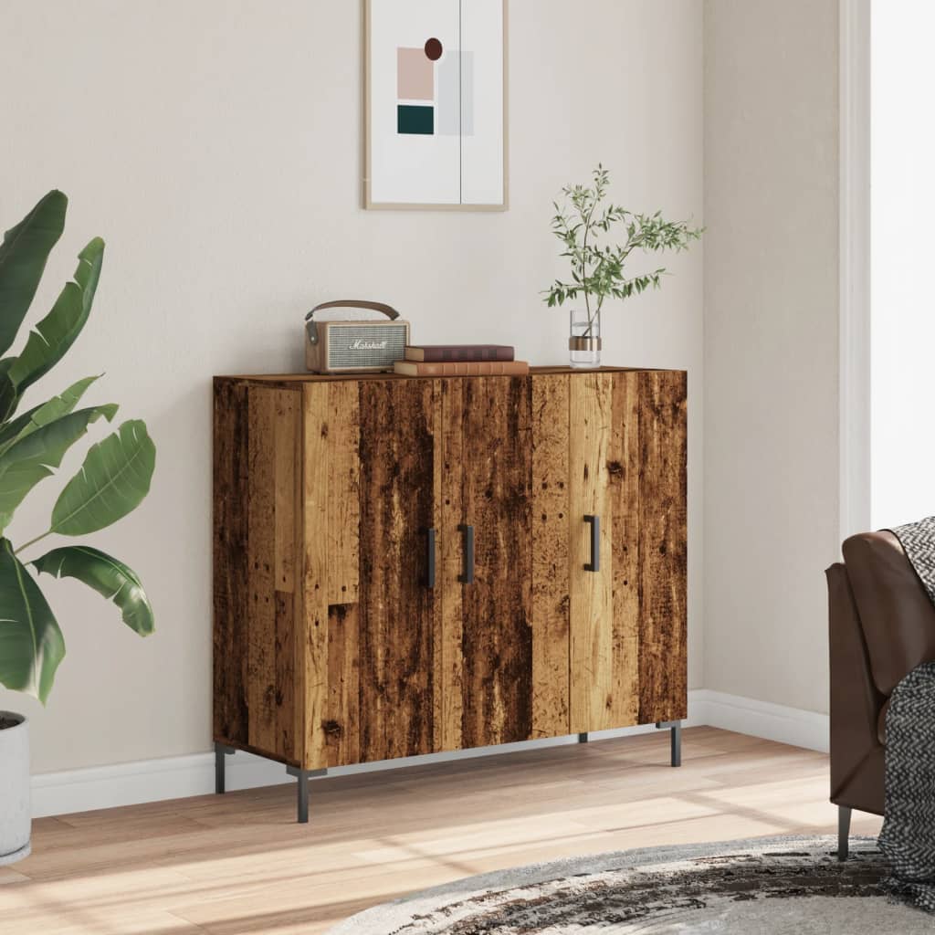 Sideboard Old Wood 90x34x80 cm Engineered Wood